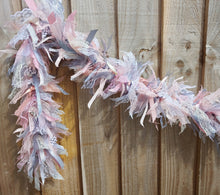 Load image into Gallery viewer, 2m pink and grey tufty garland