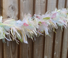 Load image into Gallery viewer, 1.5m green shabby tufty garland