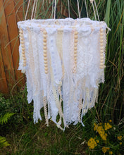 Load image into Gallery viewer, Neutral Beaded Lace Chandelier