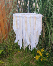 Load image into Gallery viewer, Neutral Beaded Lace Chandelier
