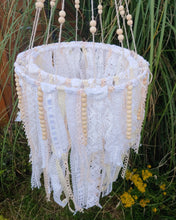 Load image into Gallery viewer, Neutral Beaded Lace Chandelier