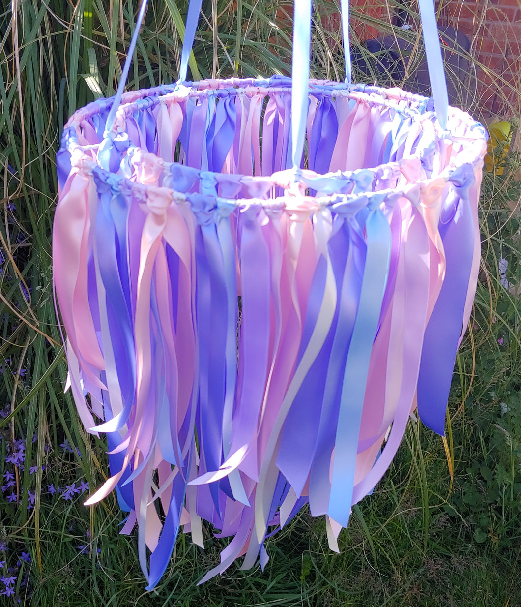 Pastel mermaid ribbon chandelier