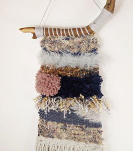 Large Navy Blush Weaving