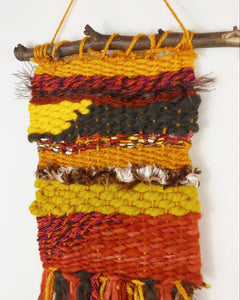 Small 70s Orange Weaving