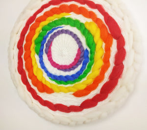 Abstract Rainbow Circle Weave