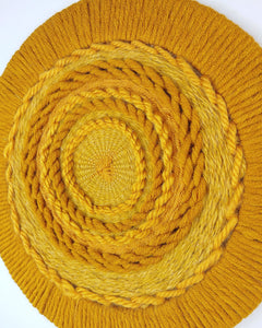 Mustard Yellow Circle Weave