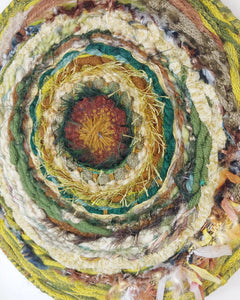 Forest Green Circle Weave