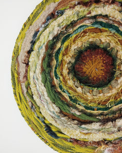 Forest Green Circle Weave