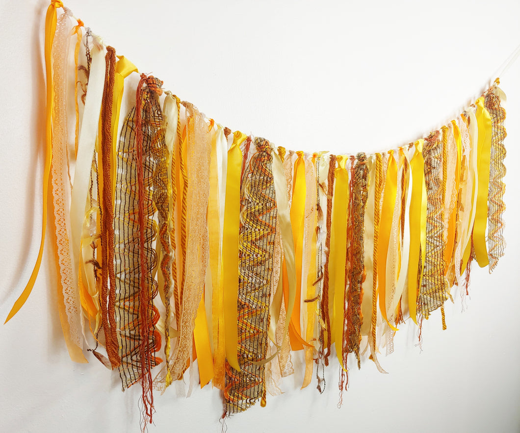 Yellow textile garland