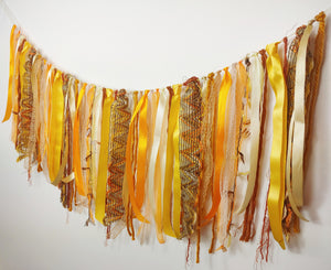 Yellow textile garland