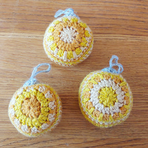 Yellow Crochet Bauble