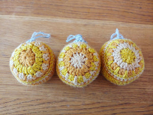 Yellow Crochet Bauble