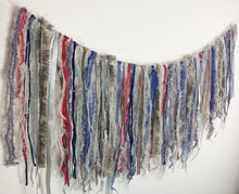 Load image into Gallery viewer, Grey &amp; Blue Textile Garland
